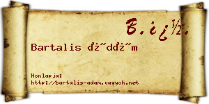 Bartalis Ádám névjegykártya