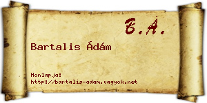 Bartalis Ádám névjegykártya